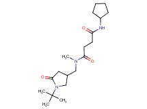 N-[(1-tert-butyl-5-oxopyrrolidin-3-yl)methyl]-N'-cyclopentyl-N-methylsuccinamide