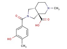 (3aS*,7aR*)-2-(3-hydroxy-4-methylbenzoyl)-5-methyloctahydro-3aH-pyrrolo[3,4-c]pyridine-3a-carboxylic acid
