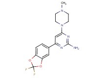 4-(2,2-difluoro-1,3-benzodioxol-5-yl)-6-(4-methylpiperazin-1-yl)pyrimidin-2-amine
