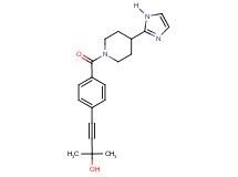 4-(4-{[4-(1H-imidazol-2-yl)-1-piperidinyl]carbonyl}phenyl)-2-methyl-3-butyn-2-ol