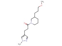 3-(3-methoxypropyl)-1-[3-(1-methyl-1H-pyrazol-4-yl)propanoyl]piperidine