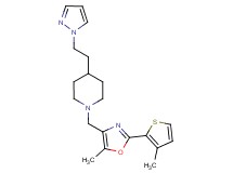 1-{[5-methyl-2-(3-methyl-2-thienyl)-1,3-oxazol-4-yl]methyl}-4-[2-(1H-pyrazol-1-yl)ethyl]piperidine
