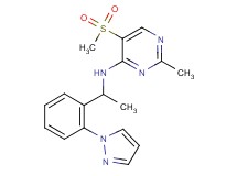 2-methyl-5-(methylsulfonyl)-N-{1-[2-(1H-pyrazol-1-yl)phenyl]ethyl}pyrimidin-4-amine