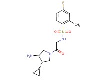 N-{2-[(3R*,4S*)-3-amino-4-cyclopropylpyrrolidin-1-yl]-2-oxoethyl}-4-fluoro-2-methylbenzenesulfonamide