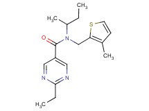 N-(sec-butyl)-2-ethyl-N-[(3-methyl-2-thienyl)methyl]pyrimidine-5-carboxamide