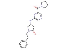 1-(2-phenylethyl)-4-{[6-(pyrrolidin-1-ylcarbonyl)pyrazin-2-yl]amino}pyrrolidin-2-one