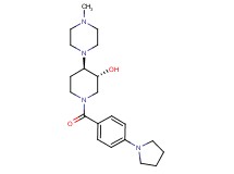 (3R*,4R*)-4-(4-methyl-1-piperazinyl)-1-[4-(1-pyrrolidinyl)benzoyl]-3-piperidinol