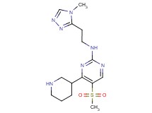 5-(methylsulfonyl)-N-[2-(4-methyl-4H-1,2,4-triazol-3-yl)ethyl]-4-(3-piperidinyl)-2-pyrimidinamine hydrochloride