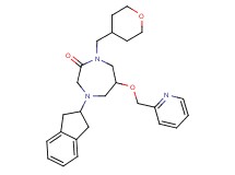 4-(2,3-dihydro-1H-inden-2-yl)-6-(2-pyridinylmethoxy)-1-(tetrahydro-2H-pyran-4-ylmethyl)-1,4-diazepan-2-one