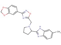 2-(1-{[3-(1,3-benzodioxol-5-yl)-1,2,4-oxadiazol-5-yl]methyl}-2-pyrrolidinyl)-6-methyl-1H-benzimidazole