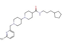 N-(3-cyclopentylpropyl)-1'-[(6-methyl-2-pyridinyl)methyl]-1,4'-bipiperidine-4-carboxamide