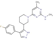 4-{3-[4-(4-fluorophenyl)-1H-pyrazol-5-yl]piperidin-1-yl}-N,6-dimethylpyrimidin-2-amine
