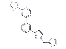 4-(1H-pyrazol-1-yl)-6-{3-[1-(1,3-thiazol-2-ylmethyl)-1H-pyrazol-3-yl]phenyl}pyrimidine