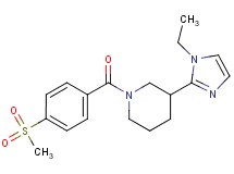 3-(1-ethyl-1H-imidazol-2-yl)-1-[4-(methylsulfonyl)benzoyl]piperidine