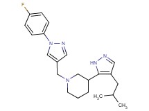 1-{[1-(4-fluorophenyl)-1H-pyrazol-4-yl]methyl}-3-(4-isobutyl-1H-pyrazol-5-yl)piperidine