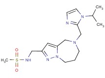 N-({5-[(1-isopropyl-1H-imidazol-2-yl)methyl]-5,6,7,8-tetrahydro-4H-pyrazolo[1,5-a][1,4]diazepin-2-yl}methyl)methanesulfonamide