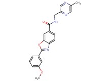 2-(3-methoxyphenyl)-N-[(5-methylpyrazin-2-yl)methyl]-1,3-benzoxazole-6-carboxamide
