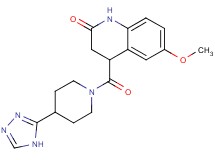 6-methoxy-4-{[4-(4H-1,2,4-triazol-3-yl)-1-piperidinyl]carbonyl}-3,4-dihydro-2(1H)-quinolinone