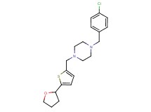 1-(4-chlorobenzyl)-4-{[5-(tetrahydro-2-furanyl)-2-thienyl]methyl}piperazine
