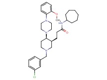 3-{(3S*,4R*)-1-(3-chlorobenzyl)-4-[4-(2-methoxyphenyl)-1-piperazinyl]-3-piperidinyl}-N-cycloheptylpropanamide