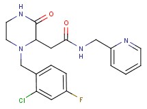 2-[1-(2-chloro-4-fluorobenzyl)-3-oxo-2-piperazinyl]-N-(2-pyridinylmethyl)acetamide