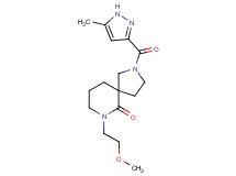 7-(2-methoxyethyl)-2-[(5-methyl-1H-pyrazol-3-yl)carbonyl]-2,7-diazaspiro[4.5]decan-6-one