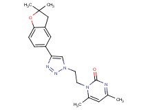 1-{2-[4-(2,2-dimethyl-2,3-dihydro-1-benzofuran-5-yl)-1H-1,2,3-triazol-1-yl]ethyl}-4,6-dimethylpyrimidin-2(1H)-one