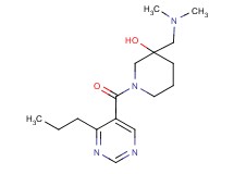 3-[(dimethylamino)methyl]-1-[(4-propyl-5-pyrimidinyl)carbonyl]-3-piperidinol