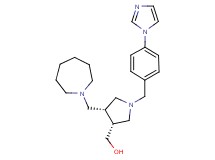 {(3R*,4R*)-4-(azepan-1-ylmethyl)-1-[4-(1H-imidazol-1-yl)benzyl]pyrrolidin-3-yl}methanol