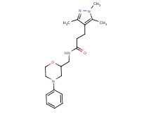 N-[(4-phenyl-2-morpholinyl)methyl]-3-(1,3,5-trimethyl-1H-pyrazol-4-yl)propanamide