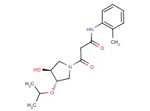 3-[(3S*,4S*)-3-hydroxy-4-isopropoxypyrrolidin-1-yl]-N-(2-methylphenyl)-3-oxopropanamide