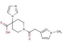 4-(1H-imidazol-1-yl)-1-[(1-methyl-1H-pyrrol-3-yl)acetyl]piperidine-4-carboxylic acid