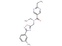 N,2-diethyl-N-{[3-(3-methylphenyl)-1,2,4-oxadiazol-5-yl]methyl}pyrimidine-5-carboxamide