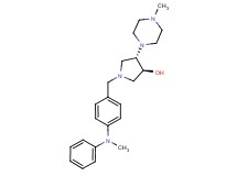 (3S*,4S*)-1-{4-[methyl(phenyl)amino]benzyl}-4-(4-methylpiperazin-1-yl)pyrrolidin-3-ol