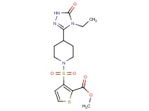 methyl 3-{[4-(4-ethyl-5-oxo-4,5-dihydro-1H-1,2,4-triazol-3-yl)piperidin-1-yl]sulfonyl}thiophene-2-carboxylate