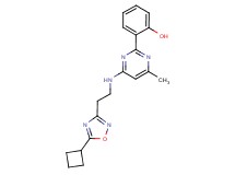 2-(4-{[2-(5-cyclobutyl-1,2,4-oxadiazol-3-yl)ethyl]amino}-6-methylpyrimidin-2-yl)phenol
