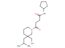 N-cyclopentyl-4-[3-(hydroxymethyl)-3-isobutylpiperidin-1-yl]-4-oxobutanamide