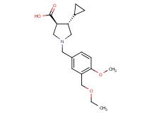 (3S*,4S*)-4-cyclopropyl-1-[3-(ethoxymethyl)-4-methoxybenzyl]-3-pyrrolidinecarboxylic acid