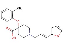 1-[(2E)-3-(2-furyl)prop-2-en-1-yl]-4-(2-methylphenoxy)piperidine-4-carboxylic acid