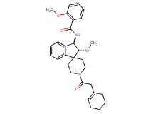 N-[(2R*,3R*)-1'-(1-cyclohexen-1-ylacetyl)-2-methoxy-2,3-dihydrospiro[indene-1,4'-piperidin]-3-yl]-2-methoxybenzamide