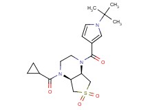 (4aS*,7aR*)-1-[(1-tert-butyl-1H-pyrrol-3-yl)carbonyl]-4-(cyclopropylcarbonyl)octahydrothieno[3,4-b]pyrazine 6,6-dioxide