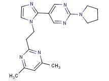 4,6-dimethyl-2-{2-[2-(2-pyrrolidin-1-ylpyrimidin-5-yl)-1H-imidazol-1-yl]ethyl}pyrimidine