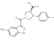(3S*,4R*)-4-(4-fluorophenyl)-1-[(5-methyl-1H-indazol-3-yl)carbonyl]pyrrolidine-3-carboxylic acid