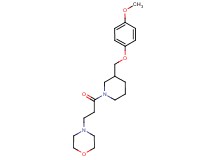 4-(3-{3-[(4-methoxyphenoxy)methyl]-1-piperidinyl}-3-oxopropyl)morpholine