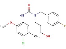 N'-(4-chloro-2-methoxy-5-methylphenyl)-N-(4-fluorobenzyl)-N-(3-hydroxypropyl)urea