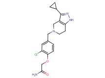 2-{2-chloro-4-[(3-cyclopropyl-1,4,6,7-tetrahydro-5H-pyrazolo[4,3-c]pyridin-5-yl)methyl]phenoxy}acetamide