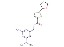 N-{[4-amino-6-(dimethylamino)-1,3,5-triazin-2-yl]methyl}-5-(tetrahydro-2-furanyl)-2-thiophenecarboxamide