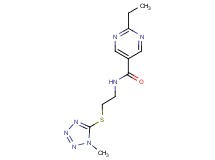2-ethyl-N-{2-[(1-methyl-1H-tetrazol-5-yl)thio]ethyl}-5-pyrimidinecarboxamide