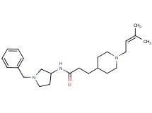 N-(1-benzylpyrrolidin-3-yl)-3-[1-(3-methylbut-2-en-1-yl)piperidin-4-yl]propanamide