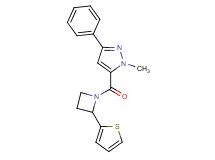 1-methyl-3-phenyl-5-{[2-(2-thienyl)azetidin-1-yl]carbonyl}-1H-pyrazole